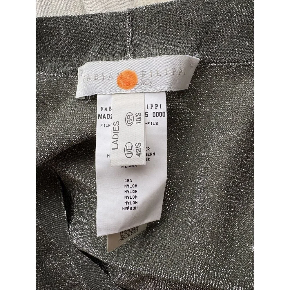 Fabiana Filippi Green Metallic Cardigan 6 Small